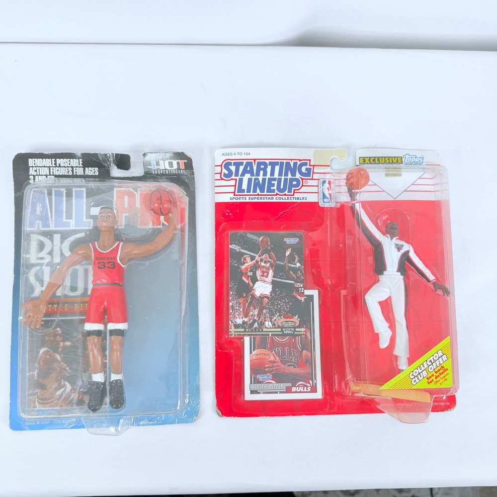 Vintage Scottie Pippen Chicago Bulls Starting Lineup All-Pro Big Shot Figure Lot